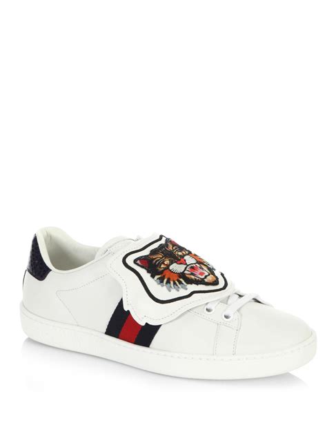 gucci lion print shoes